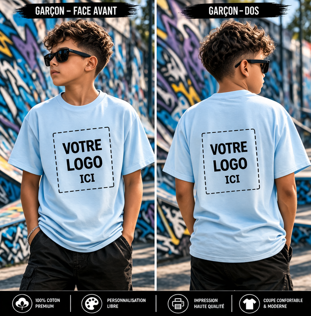 T-Shirt Garçon Personnalisé DTF | Cadeau Enfant Unique - R3K - vue 4