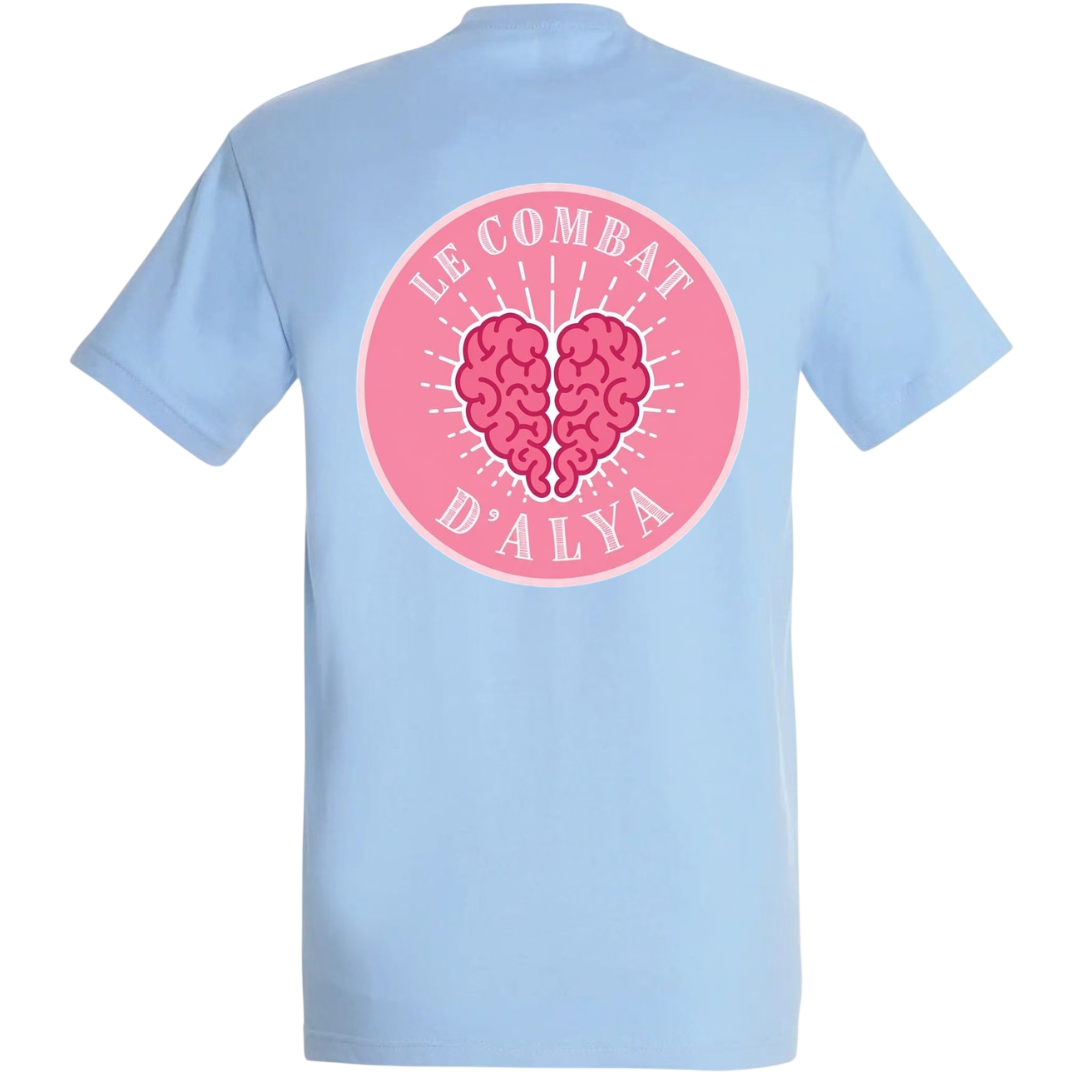 T-shirt Le Combat d'Alya bleu ciel - dos