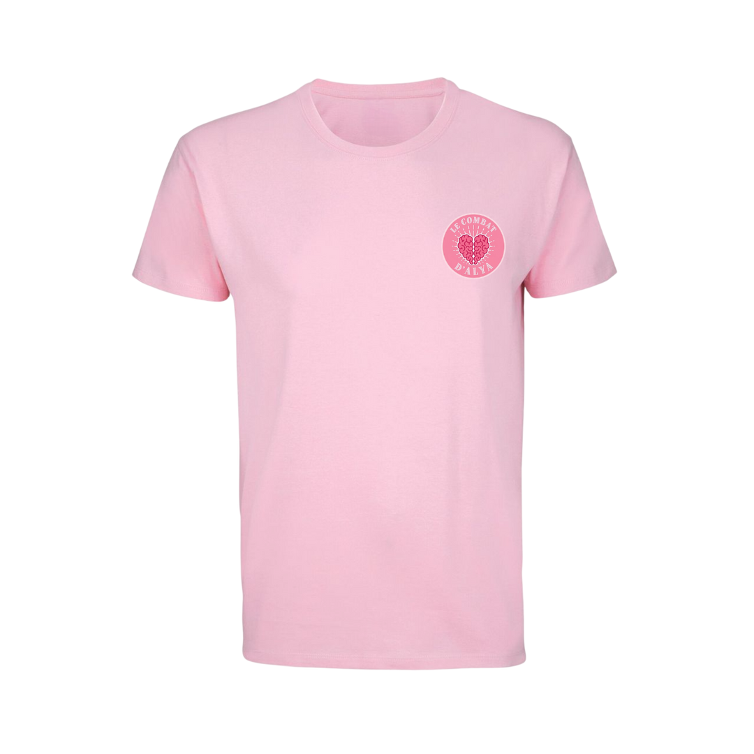T-shirt enfant Le Combat d'Alya rose bonbon - devant