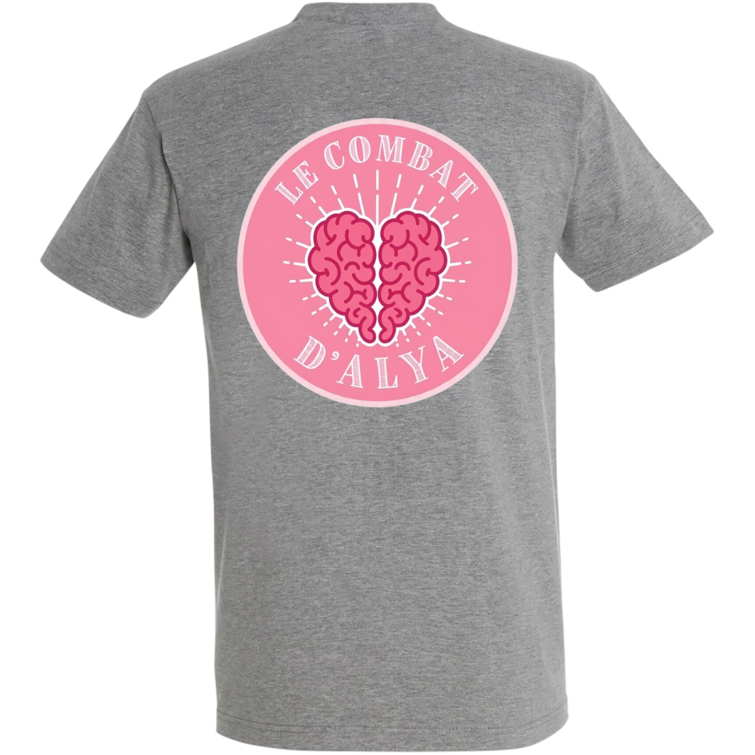 T-shirt Le Combat d'Alya gris - dos