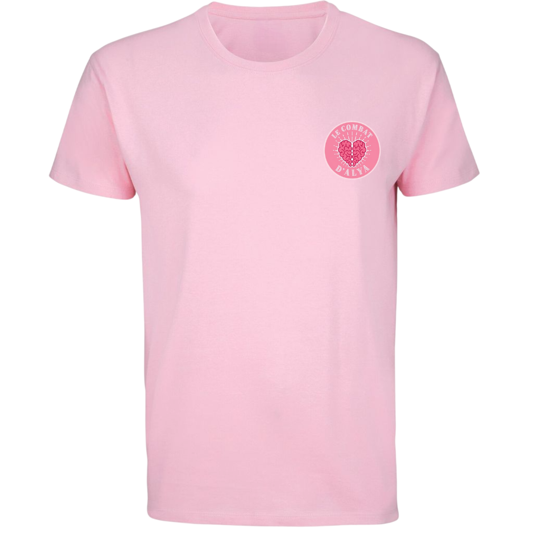 T-shirt Le Combat d'Alya rose bonbon - devant